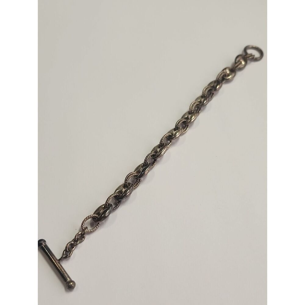 Sterling Silver Bracelet With Toggle Clasp 925